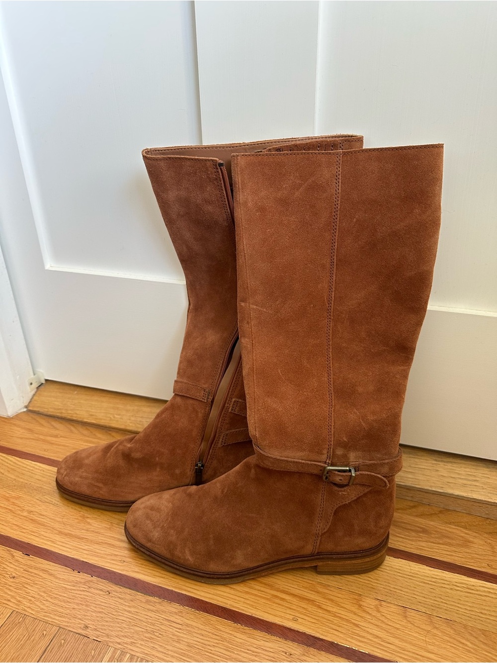 Clarks Clarkdale Clad Dark Tan Suede Knee-High Boots — Size 9.5